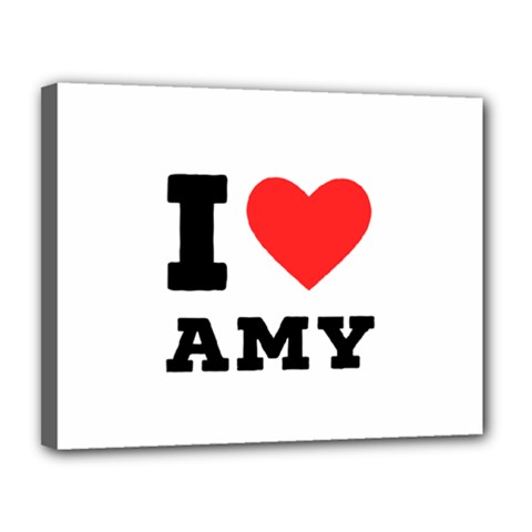 I Love Amy Canvas 14  X 11  (stretched) by ilovewhateva