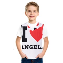 I Love Angela  Kids  Basketball Tank Top by ilovewhateva