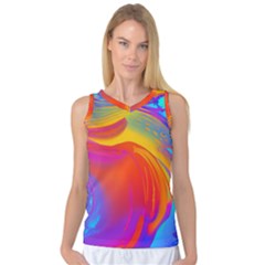 Liquid Art Pattern Women s Basketball Tank Top by GardenOfOphir