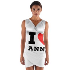 I Love Anna Wrap Front Bodycon Dress by ilovewhateva