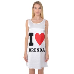 I Love Brenda Sleeveless Satin Nightdress by ilovewhateva