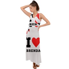 I Love Brenda V-neck Chiffon Maxi Dress by ilovewhateva