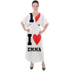 I Love Emma V-neck Boho Style Maxi Dress by ilovewhateva