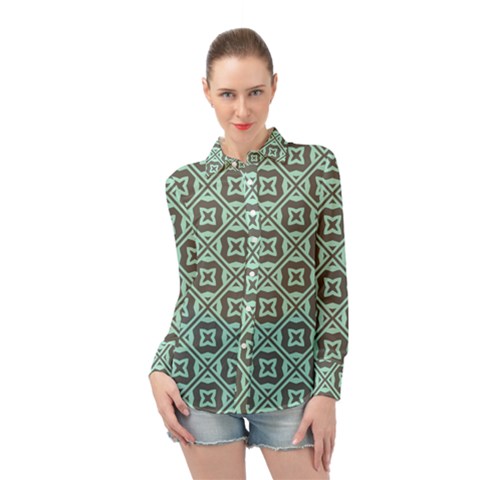 Pattern 11 Long Sleeve Chiffon Shirt by GardenOfOphir