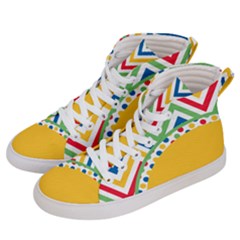 Pattern 32 Men s Hi-top Skate Sneakers by GardenOfOphir