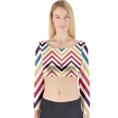 Pattern 35 Long Sleeve Crop Top by GardenOfOphir