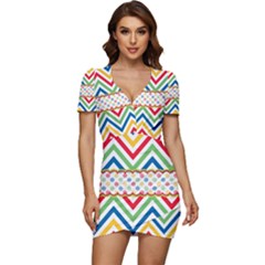 Pattern 34 Low Cut Cap Sleeve Mini Dress by GardenOfOphir