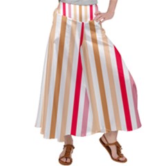 Stripe Pattern Women s Satin Palazzo Pants by GardenOfOphir