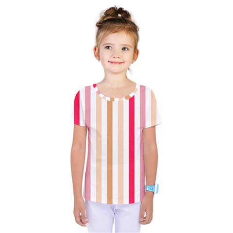 Stripe Pattern Kids  One Piece Tee by GardenOfOphir