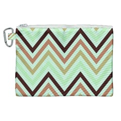 Chevron Iii Canvas Cosmetic Bag (xl) by GardenOfOphir