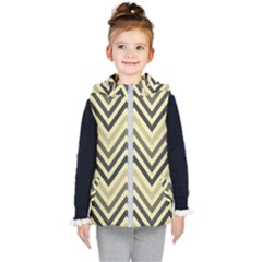 Mute Chevron Kids  Hooded Puffer Vest by GardenOfOphir