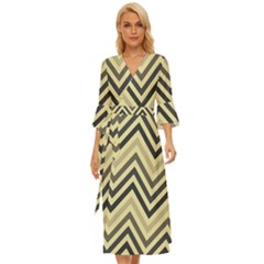 Mute Chevron Midsummer Wrap Dress by GardenOfOphir