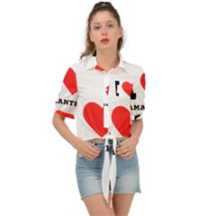 I Love Samantha Tie Front Shirt  by ilovewhateva