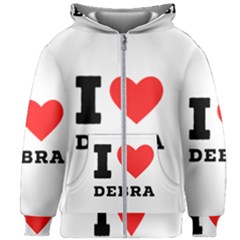 I Love Debra Kids  Zipper Hoodie Without Drawstring by ilovewhateva