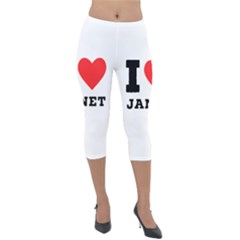 I Love Janet Lightweight Velour Capri Leggings  by ilovewhateva