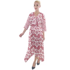 Pattern 107 Quarter Sleeve Wrap Front Maxi Dress by GardenOfOphir