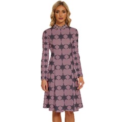 Pattern 151 Long Sleeve Shirt Collar A-line Dress by GardenOfOphir