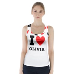 I Love Olivia Racer Back Sports Top by ilovewhateva