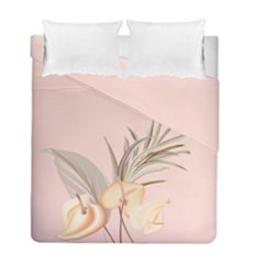 Tropical Plants Floral Duvet Cover Double Side (full/ Double Size) by Giving