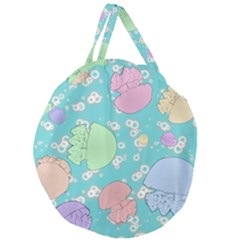 Jellyfish Animal Translucent Giant Round Zipper Tote