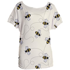 Insects Bees Digital Paper Women s Oversized Tee