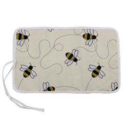 Insects Bees Digital Paper Pen Storage Case (m) by Semog4