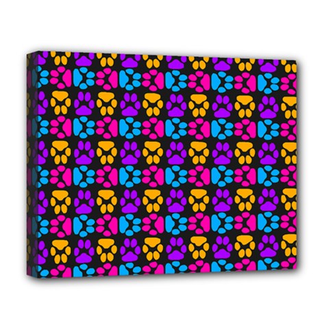 Pattern 221 Deluxe Canvas 20  X 16  (stretched) by GardenOfOphir