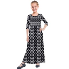 Pattern 222 Kids  Quarter Sleeve Maxi Dress by GardenOfOphir