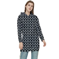 Pattern 222 Women s Long Oversized Pullover Hoodie by GardenOfOphir