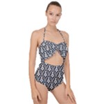 Pattern 246 Scallop Top Cut Out Swimsuit