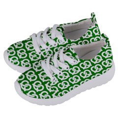 Green Pretzel Illustrations Pattern Kids  Lightweight Sports Shoes by GardenOfOphir