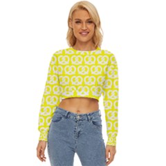 Yellow Pretzel Illustrations Pattern Lightweight Long Sleeve Sweatshirt by GardenOfOphir