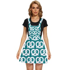 Teal Pretzel Illustrations Pattern Apron Dress by GardenOfOphir