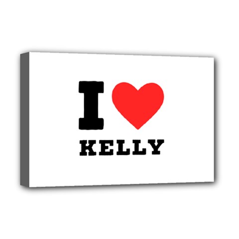 I Love Kelly  Deluxe Canvas 18  X 12  (stretched) by ilovewhateva