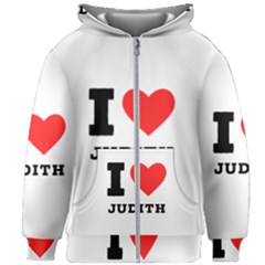 I Love Judith Kids  Zipper Hoodie Without Drawstring by ilovewhateva