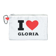 I Love Gloria  Canvas Cosmetic Bag (medium) by ilovewhateva