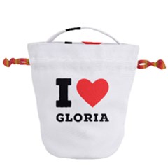 I Love Gloria  Drawstring Bucket Bag by ilovewhateva
