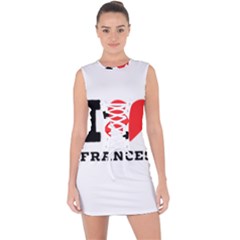 I Love Frances  Lace Up Front Bodycon Dress by ilovewhateva