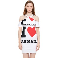 I Love Abigail  Shoulder Frill Bodycon Summer Dress by ilovewhateva