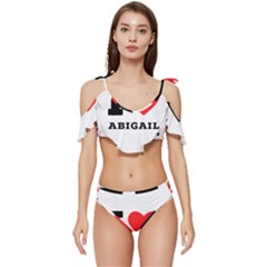 I Love Abigail  Ruffle Edge Tie Up Bikini Set	 by ilovewhateva