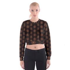 Pattern Floral Texture Icons Cropped Sweatshirt by Semog4