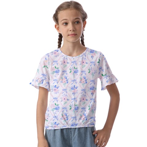 Ckcssbt2920 Kids  Cuff Sleeve Scrunch Bottom Tee by adorned