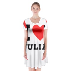 I Love Julia  Short Sleeve V-neck Flare Dress by ilovewhateva