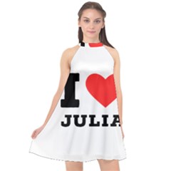 I Love Julia  Halter Neckline Chiffon Dress  by ilovewhateva