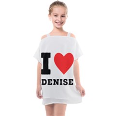 I Love Denise Kids  One Piece Chiffon Dress by ilovewhateva