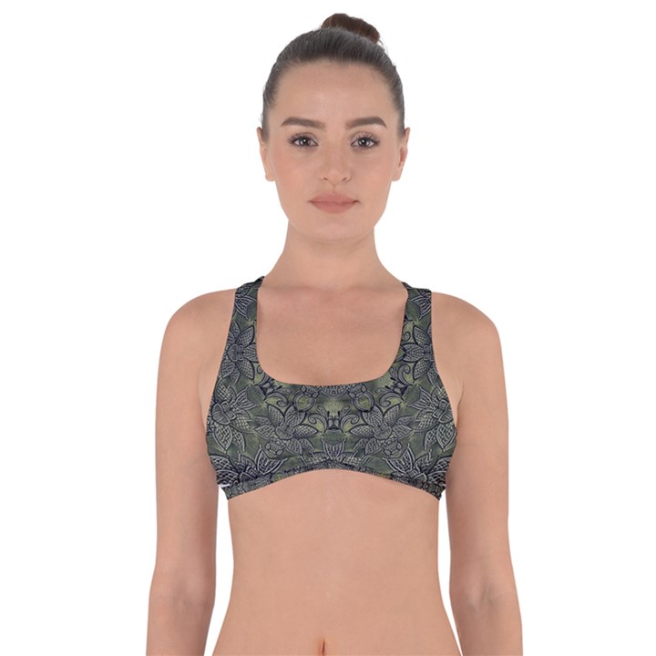 Mandala Rosette Kaleidoscope Floral Background Got No Strings Sports Bra