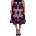 Rosette Kaleidoscope Mosaic Abstract Background Art Perfect Length Midi Skirt