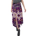 Rosette Kaleidoscope Mosaic Abstract Background Art Velour Split Maxi Skirt