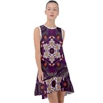 Rosette Kaleidoscope Mosaic Abstract Background Art Frill Swing Dress