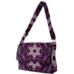 Rosette Kaleidoscope Mosaic Abstract Background Art Full Print Messenger Bag (L)